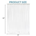 thumbnail image 3 of Bathway Clear Shower Curtain Liner, 72"W x 84"L Waterproof PEVA Plastic Extra Long Shower Liner for Bathroom with Magnets and Rustproof Metal Grommets, Mold & Mildew-Resistant, 3 of 8