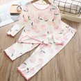 thumbnail image 2 of TOWED22 Toddler Boys Girls Sleepwear 2 Piece Pajamas Set Cotton Long Sleeve Crewneck Top and Pants Pjs Jammies Fall Winter 3 6 9 12 18 24 Months 2 3 4 5 6 7 8 9 Years(White,6-12 M), 2 of 4