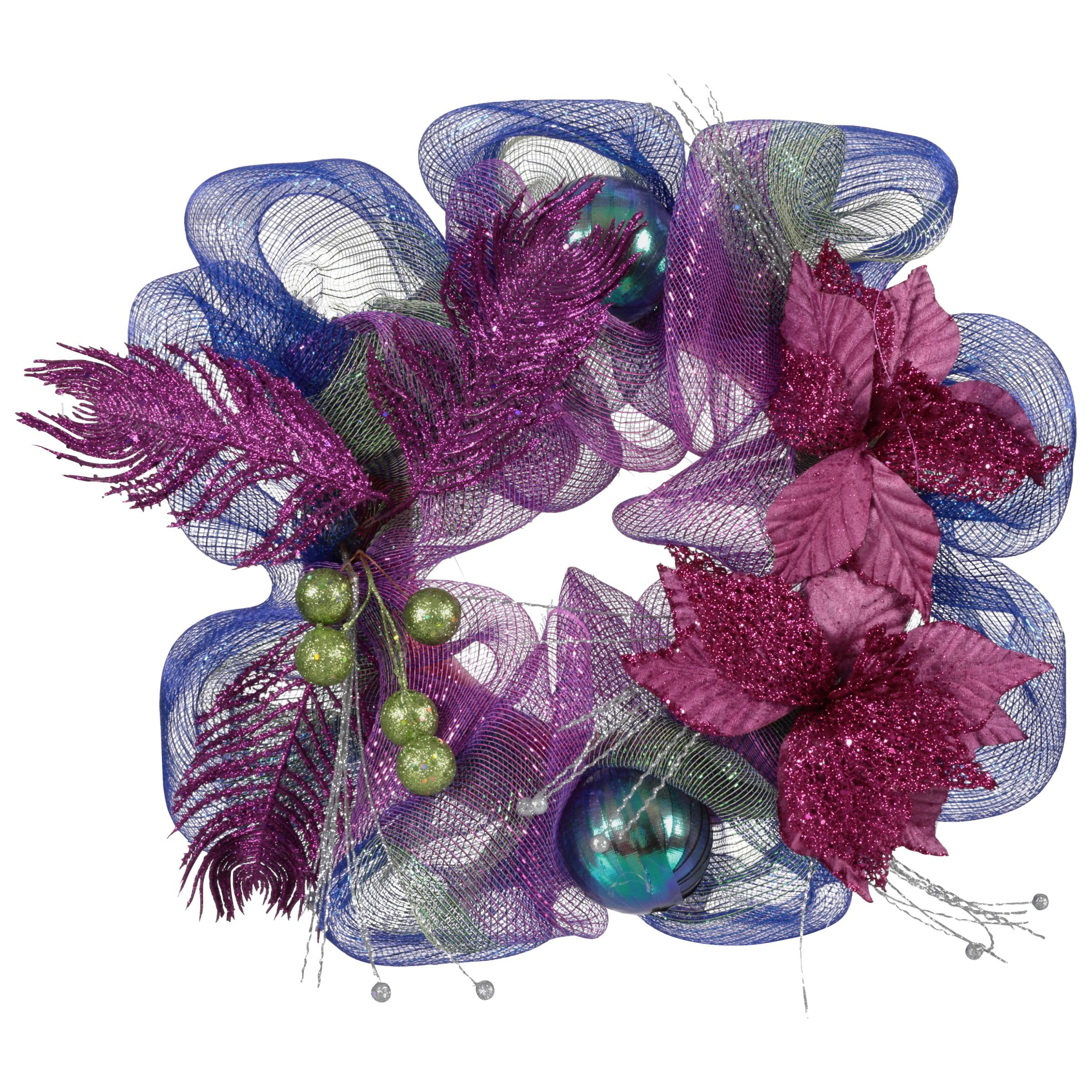 Holiday Time 20 in. Mesh Wreath