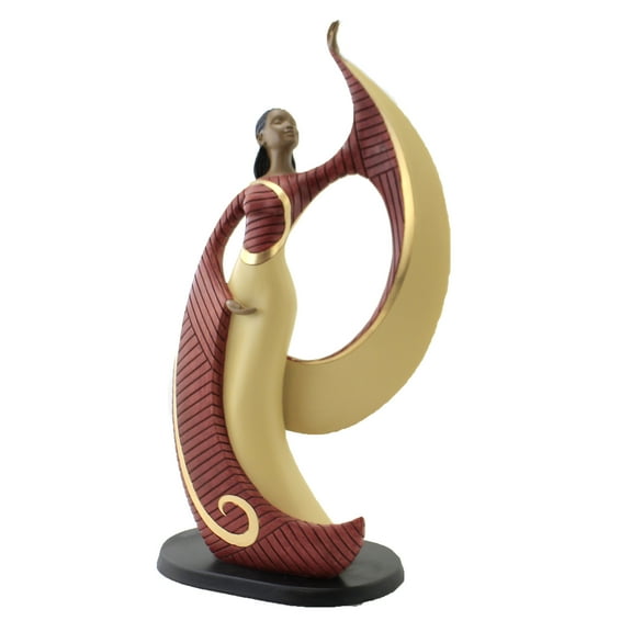 Black Art Woman Dancer Polyresin Figurine 25770