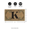 thumbnail image 2 of 28" x 16" Monogram Coir Mat, Letter  "K", 2 of 6