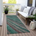 thumbnail image 6 of Addison Rugs Chantille Indoor/Outdoor Transitional Stripes Emerald Washable Runner Rug, 2'3" x 7'6", 6 of 6