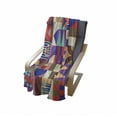 thumbnail image 4 of Geometric Soft Flannel Fleece Blanket, Patchwork of Geometric Mosaic Tiles Including Different Styles of Modern Shapes, Cozy Plush for Indoor and Outdoor Use, 50" x 70", Multicolor, by Ambesonne, 4 of 6