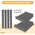 thumbnail image 6 of Nalone 2-Tier Outdoor Side Table, HDPE All Weather Adirondack Patio End Table, Outside End Table for Indoor Living Room Bedroom Porch Backyard, Gray, 6 of 7