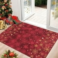 thumbnail image 5 of Christmas Snowflake Area Rug Non Slip Entryway Washable Rugs Holiday Throw Carpet Low Pile Soft Floor Mat for Hallway Bedrooms Bathroom, 5 of 8