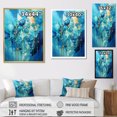 thumbnail image 4 of Designart "Drip Painting Symphony In White And Blue I" Drip Painting Floater Framed Wall Art Prints, 4 of 5