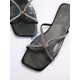 thumbnail image 5 of Summer And Autumn New Style Women'S Black Slippers, Flat With Rhinestone Decoration, Transparent Soft Sole, French Style Beach Flip Flops, 5 of 5
