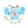thumbnail image 2 of colgando del molinillo abanicos plegables del empavesado establece decoración corona 5 Sunnimix Kit de decoración de telones de fondo del partido, 2 of 8