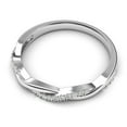 thumbnail image 3 of 14k White Gold 2.5mm Petite Twisted Vine Simulated Diamond Ring Wedding Band Matching Ring (12), 3 of 6