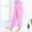 Pink, variant on Eltusu Girls Sports Sweatpants, Casual Loose Cotton Elastic Waist Jogger Pants Pink Size 14-16 T