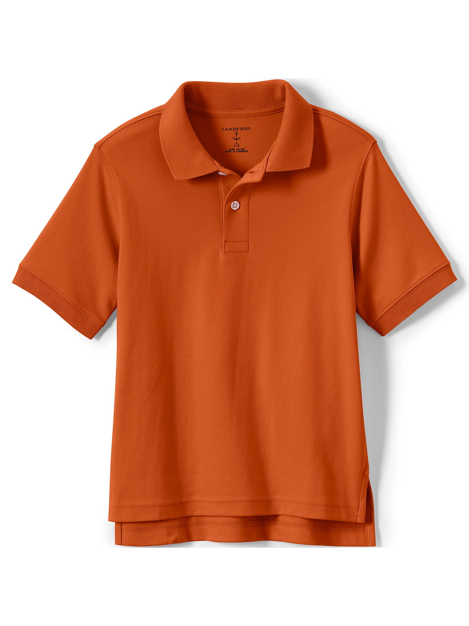 Lands' End School Uniform Kids Short Sleeve Interlock Polo Shirt