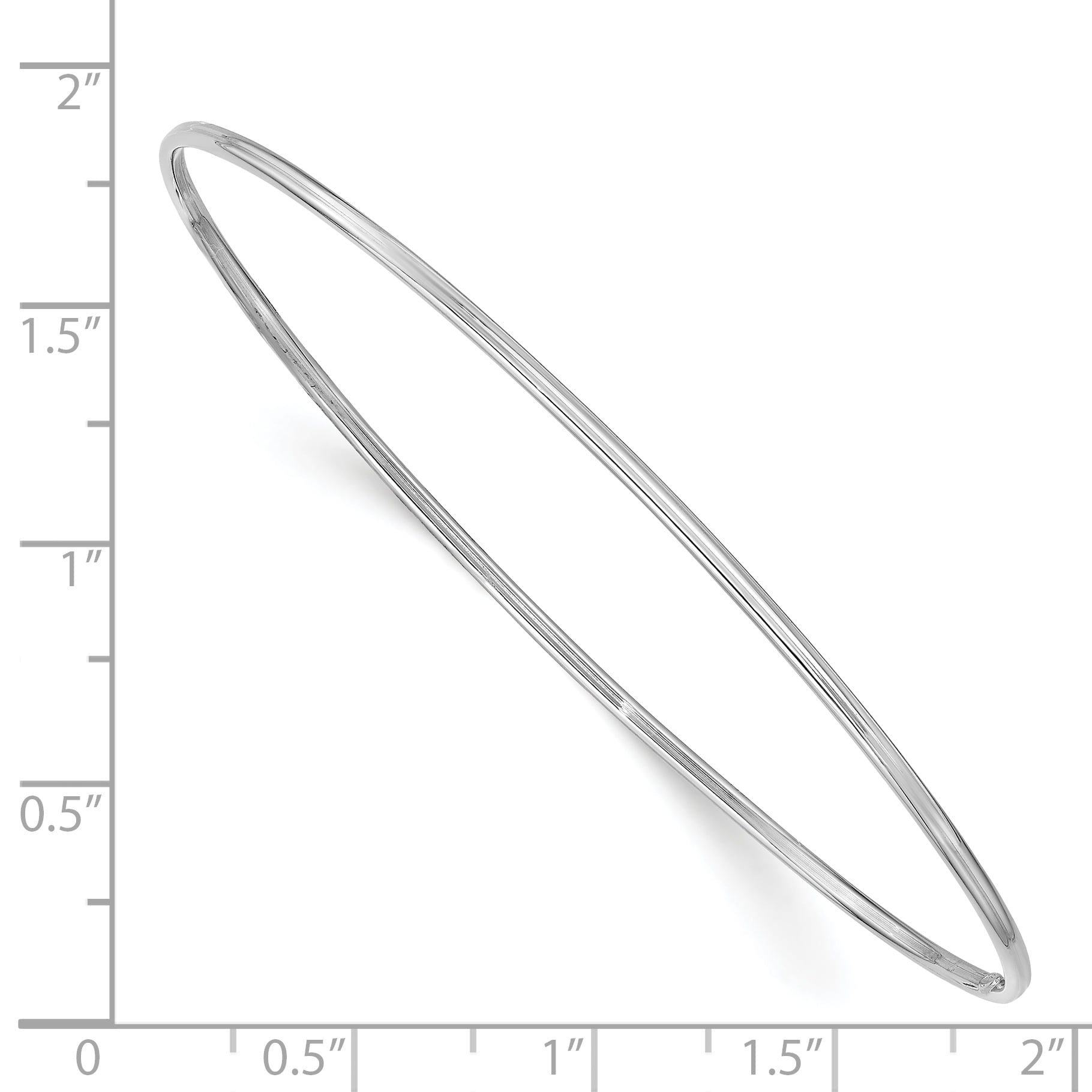 Primal Gold Charm Jewellery - 14 Karat White Gold 1.5mm Slip