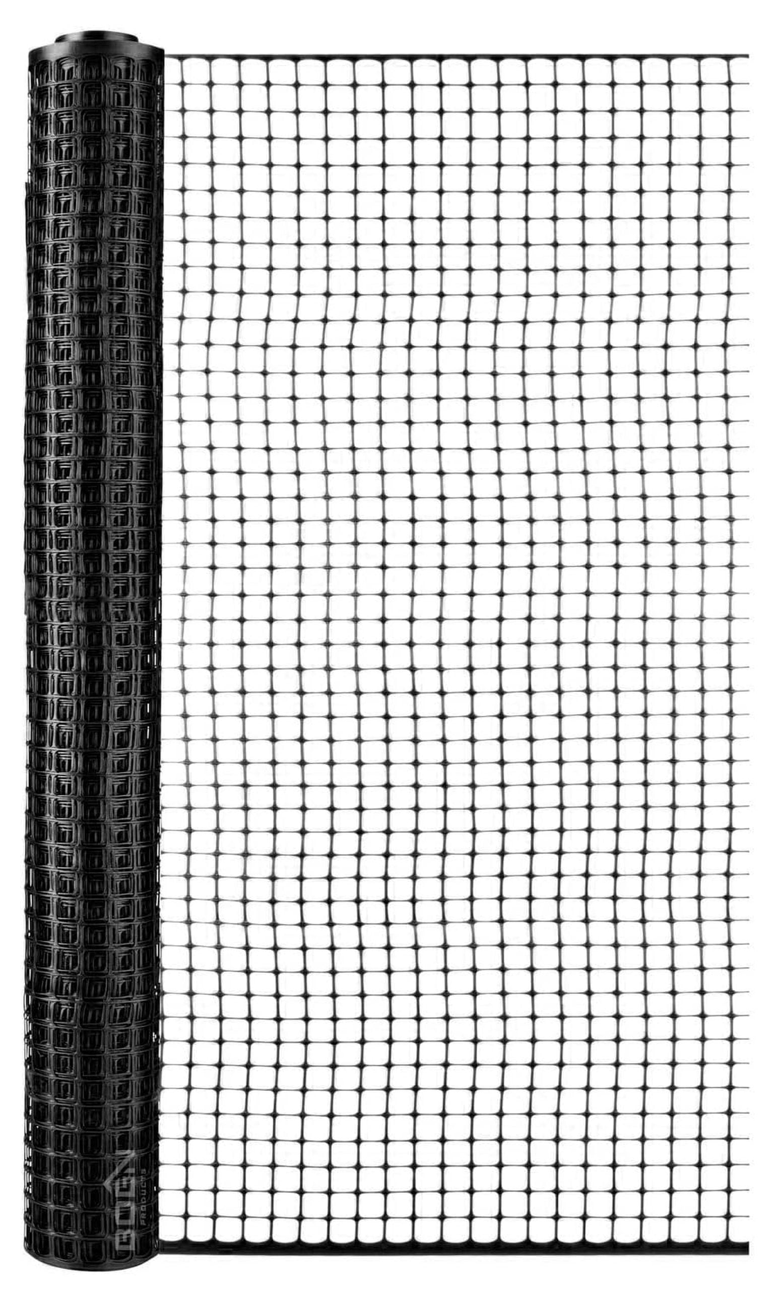 Garden Fence Temporary Barrier Outdoor Fence for Dog, Rabbit or Deer, Garden Netting Plastic Mesh Plant Protection (4' x 75', Black)
