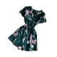 thumbnail image 4 of Mono corto para mujer, estampado floral, cuello en V, cintura alta, mameluco informal, pantalones con cordones kenally AP001215-02B, 4 of 7
