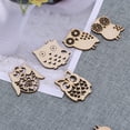 thumbnail image 2 of 20pcs Owl Wood Piece Set DIY Funny Creative Beautiful Painting Owl Manual Accessories Decor for Home Bag Craft Key (Mixed Package), 2 of 10