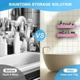 thumbnail image 6 of Shuntong Premium Shower Caddy, Adhesive Bathroom Shower Organizer and Storage, No Drill Shower Shelves for Inside Shower, Rustproof Shower Storage Rack 4 Pack Pink, 6 of 7