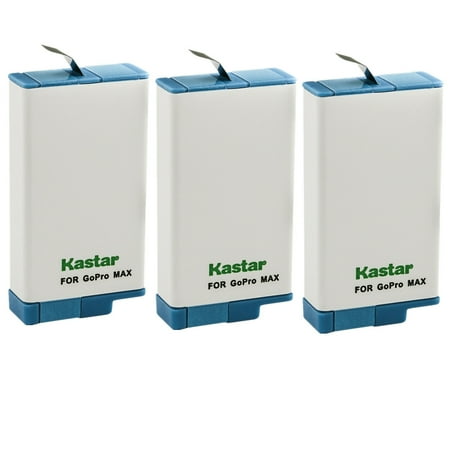 Kastar 3-Pack Battery Replacement for GoPro Max SPCC1B  ACDBD-001 ACBAT-001 ACCBAT-001  CHDHZ-201 CHDHZ201 Battery and GoPro MAX 360 Waterproof  GoPro MAX 360 Degree 5.6K  GoPro Max 360 Action Camera