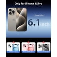thumbnail image 2 of Protector de pantalla Mkeke para iPhone 15 Pro de 6,1" - 3 unidades de vidrio templado, 2 of 8