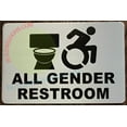 thumbnail image 3 of ALL GENDER RESTROOM WITH IMAGE SIGN (6X9,SILVER,ALUMINUM), 3 of 5
