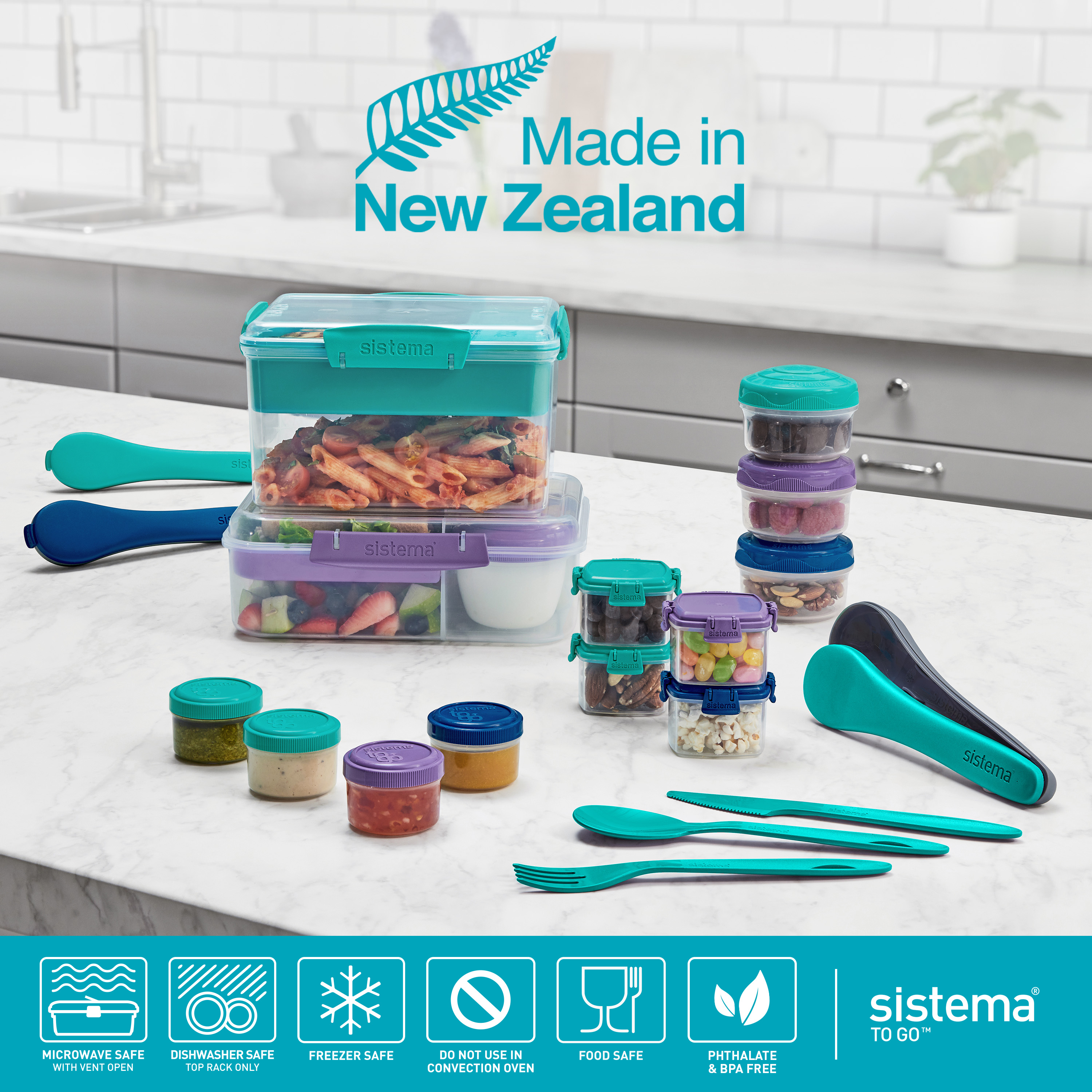 Sistema To Go Round Mini Bites 3-Pack (Colors May Vary)