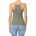 thumbnail image 2 of ShezPretty Women's High Halter Neck Ribbed Halter Racerback Tank Top (Medium, LIGHT OLIVE), 2 of 4