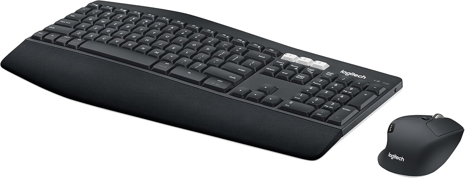 Restored Logitech 920008219 MK850 Wireless Keyboard and Mouse, Black (Refurbished)