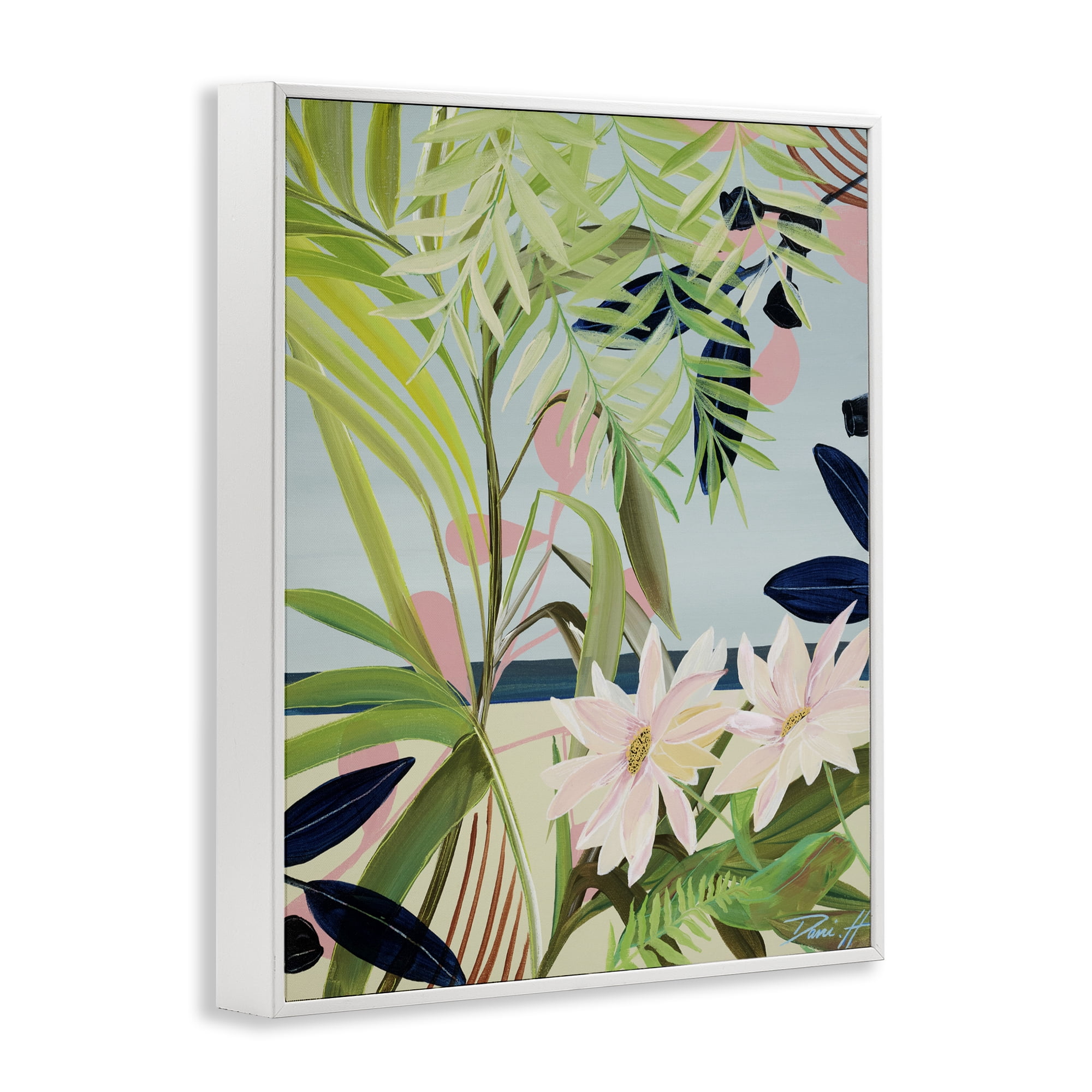 Stupell Industries Discovery of Lush Plants White Framed Giclee Art, design by Dani Heyward