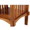 thumbnail image 4 of Spacious Mango Wood Telephone Stand with Slatted Side Panels- Brown, 4 of 5