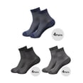 thumbnail image 5 of Hanerdun 12 Pairs Men Thin Crew Socks, Black/ Dark Gray/ Navy Blue, Size 10-13, 5 of 5