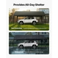 thumbnail image 4 of Grey Heavy Duty 10 x 20 FT Car Canopy Shelter, Portable Car Garage Tent for Weather Protection, 4 of 11