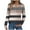 Khaki-09, variant on Perfectbot Women's V-Neck Button Tunic Tops - Long Sleeve Shirt Dressy Casual Classic Plaid Blouse