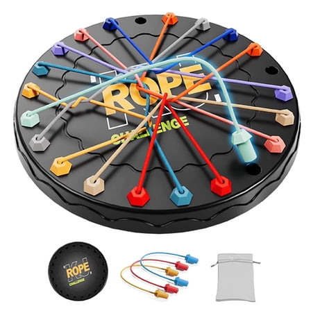 1 Set of Rope Untangling Puzzle Game, Educational Strategy Board Game for Kids & Adults, Family Travel Party Games with Multi-Level Challenges, Gifts for All Ages