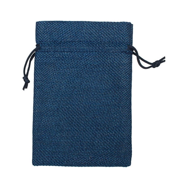 Guardurnaity 50 Uds. Saco con cordón joyería anillos pendientes bolsas arpillera embalaje boda Natural fiesta envoltura cumpleaños duradero Ropa, zapatos y accesorios Miscelánea Azul marino