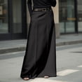 thumbnail image 3 of Long Maxi Skirt for Women Elegant High Waisted H Line Long Straight Casual Floor Pencil Skirt with Pockets, 3 of 5