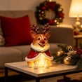 thumbnail image 6 of Clearance Christmas Resin Corgi Dog Figurines with LED Light, Cute Christmas Decorations for Home, Christmas Dog Night Light for Home 7.9 Inch, 6 of 7