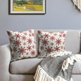thumbnail image 3 of Red Winter Snowflakes Pillow Covers 20x20 Set of 2 Christmas Decorative Throw Pillows Outdoor Farmhouse Xmas Holiday Seasnoal Pillowcases Cushion Case Decor for Home Sofa Couch Bed, 3 of 4