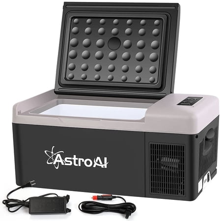 AstroAI 15L/16 Quart Compact Car Fridge Cooler, 12V Portable Freezer, AC&DC for Home and Outdoor, Black