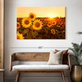 thumbnail image 3 of Elephant Stock Sunflower Field Sunset Wall Art - Horizontal Canvas Wall Art - Living Room Wall Decor - Nature Canvas - Yellow And Green Decor - 48" x 32", 3 of 8
