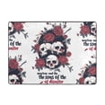 thumbnail image 7 of Area Rugs For Living Room Decor - Gothic Skulls And Roses Soft Anti Slip Throw Washable Rugs 5x7 For Bedroom, Indoor Carpet For Bedroom Living Room 80x58In, 7 of 7