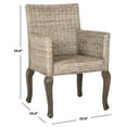 thumbnail image 4 of SAFAVIEH Armando 18''H Wicker Dining Chair White Washed, 4 of 7