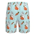 thumbnail image 6 of Kdxio Rabbit Is Eating Carrots Pattern Mens Casual Shorts - Drawstring Summer Beach Sports Shorts for Men, 6 of 9