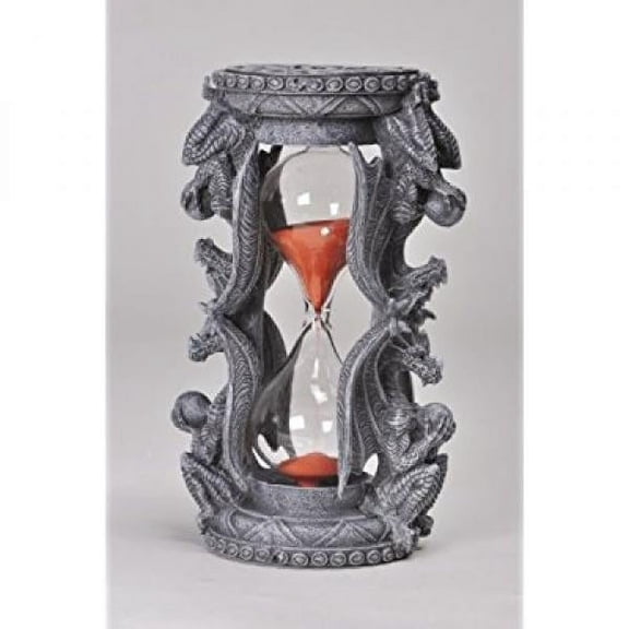 Dragon Sand Timer Statue with Orange Sand #8399 by Pacific Trading