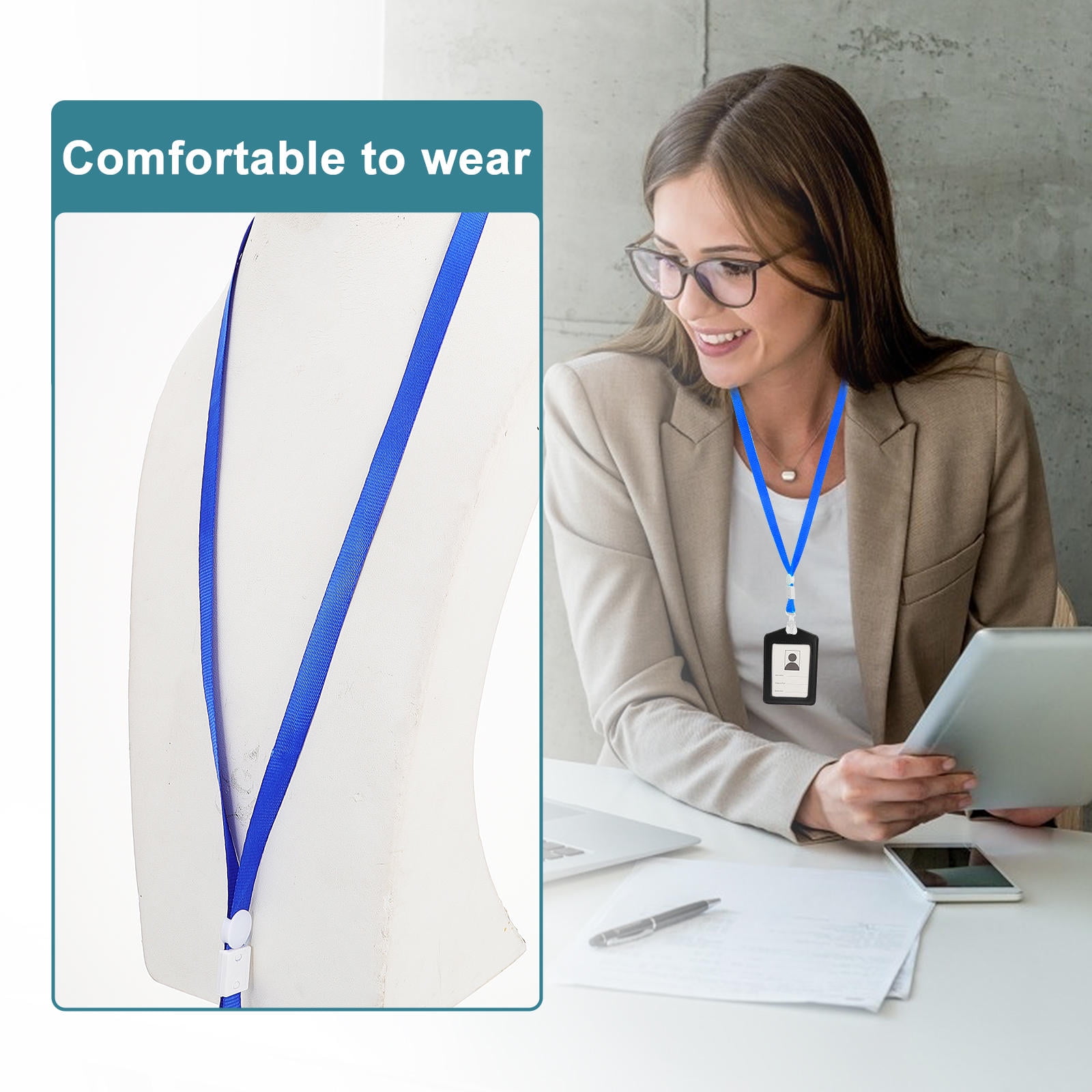WHAMVOX 50 Pcs ID Lanyard Easy to Use Lanyards