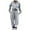 Grey, variant on Fgnfyis Women's Street Style Long Sleeved Hooded Cardigan Elastic Trousers 2 Piece Set Women's Trousers Suit Beige L