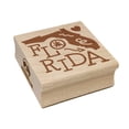 thumbnail image 1 of Florida State with Text Swirls Square Rubber Stamp Stamping Scrapbooking Crafting - Large 2.75in, 1 of 7