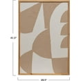thumbnail image 2 of Bloomingville Wood Framed Handmade Paper Wall DÃÂ©cor with Abstract Image, Ivory Color & Beige, 2 of 2