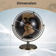 thumbnail image 3 of Costway 9-Inch Metallic Black World Globe 720° Rotating Earth Globe with Metal Stand, 3 of 10