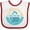 White and Red, variant on Inktastic Jacksonville Beach Florida Matching Boys or Girls Baby Bib