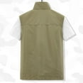 thumbnail image 5 of Rloper-Lop Men's Casual Outdoor Work Vests Stand Up Collared Sleeveless Coats Safari Shooting Waistcoats Lightweight Jackets With Pockets, 5 of 7