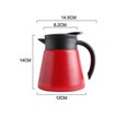 thumbnail image 2 of Termo para servir café, 600 ml, acero inoxidable 304, color rojo, 2 of 5